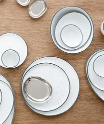 Broste Copenhagen Handgemachte Frühstücksteller Salt Aus Porzellan, 4 Stück -Bloomingville sales 1141975