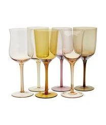 Bitossi Home Mundgeblasene Weingläser Diseguale In Unterschiedlichen Farben Und Formen, 6 Stück -Bloomingville sales 1262437