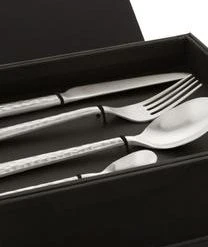 Broste Copenhagen Silbernes Besteck-Set Hune Mit Gehämmerten Griffen, 4 Personen (16-tlg.) -Bloomingville sales 1262750