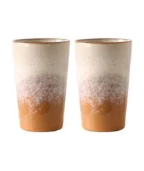 HKliving Handgemachte XL Becher 70's, 2er-Set