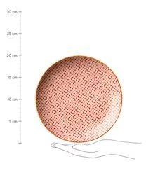 Bloomingville Handbemalte Frühstücksteller Carla Mit Verspieltem Muster, 3er-Set -Bloomingville sales 1456777