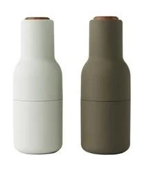 Menu Designer Salz- & Pfeffermühle Bottle Grinder Mit Walnussholzdeckel, 2er-Set