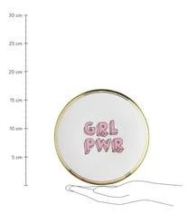 Bitossi Home Porzellan-Frühstücksteller Grl Pwr Mit Aufschrift -Bloomingville sales 1484926