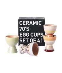 HKliving Handgemachte Eierbecher 70's, 4-Set -Bloomingville sales 1519696