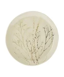 Bloomingville Handgemachte Servierplatte Bea Mit Gräser-Motiv