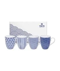 Tokyo Design Studio Handgemachte Porzellan-Tassen Nippon, 4-er Set -Bloomingville sales 1525764