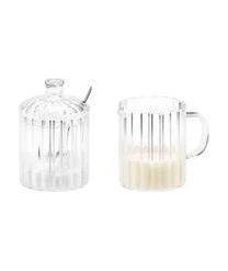 Andrea House Milchkännchen Und Zuckerdose Brilia Aus Glas, 3-er Set -Bloomingville sales 1532253
