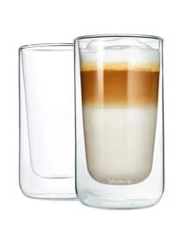 Blomus Doppelwandige Glas-Kaffeebecher Nero, 2 Stück 3 Blomus Doppelwandige Glas-Kaffeebecher Nero, 2 Stück