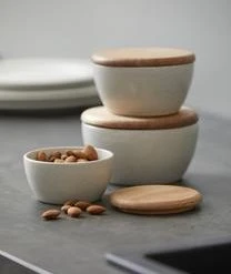 BITZ Aufbewahrungsschalen-Set Gasper Mit Holzdeckel, 3-tlg. -Bloomingville sales 1557760