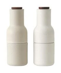 Menu Designer Salz- & Pfeffermühle Bottle Grinder Mit Walnussholzdeckel, 2er-Set