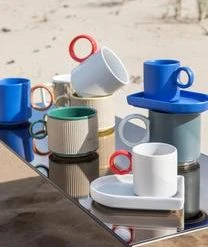 ByOn Porzellan-Espressotassen Mit Untertassen Niki, 2 Stück -Bloomingville sales 1572809