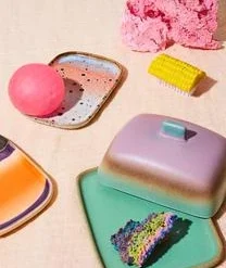 HKliving Handgemachte Butterdose 70's 12 HKliving Handgemachte Butterdose 70's -Bloomingville sales 1573811