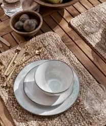 Broste Copenhagen Handgemachtes Geschirr-Set Nordic Sand, 4 Personen (12-tlg.) -Bloomingville sales 1579027