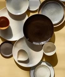 Broste Copenhagen Handgemachtes Geschirr-Set Nordic Vanilla, 4 Personen (12-tlg.) -Bloomingville sales 1617454