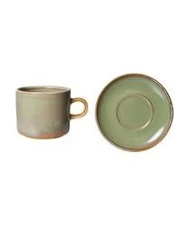 HKliving Porzellan-Tassen Chef Mit Untertellern, 4 Stück -Bloomingville sales 1648641