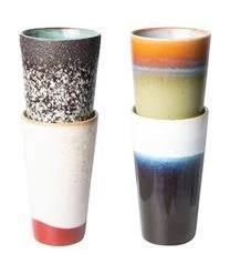 HKliving Handgemachte Becher 70's, 4 Stück -Bloomingville sales 1648647