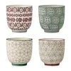 Bloomingville XS Becher Karine Mit Kleinem Muster, 4er-Set 1 Bloomingville XS Becher Karine Mit Kleinem Muster, 4er-Set -Bloomingville sales 1692078