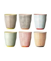 Bloomingville Becher Carla Mit Kleinem Muster, 6er-Set