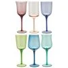 Bitossi Home Mundgeblasene Weingläser Diseguale In Unterschiedlichen Farben Und Formen, 6 Stück -Bloomingville sales 1692136