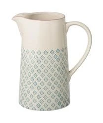 Bloomingville Handbemalter Wasserkrug Patrizia Mit Verspieltem Muster, 2 L