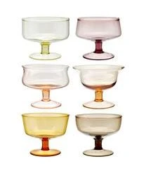 Bitossi Home Mundgeblasene Eisschälchen Diseguale In Unterschiedlichen Farben Und Formen, 6 Stück