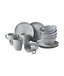 Broste Copenhagen Handgemachtes Frühstücks-Set Nordic Sea, 4 Personen (12-tlg.)