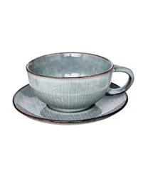 Broste Copenhagen Handgemachte Tasse Mit Untertasse Nordic Sea