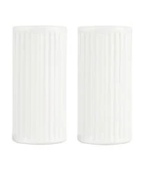 Aida Weiße Salz- Und Pfefferstreuer Groove Mit Rillenstruktur, 2er-Set