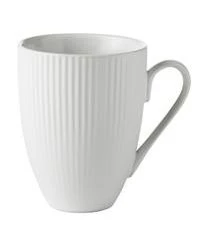 Aida Weiße Kaffeetassen Groove Mit Rillenstruktur, 4 Stück