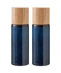 BITZ Salz- Und Pfeffermühle Bizz Mit Holzdeckel, 2er-Set