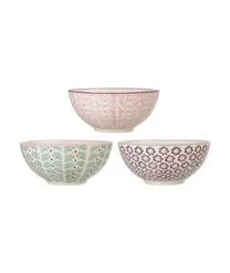 Bloomingville Schälchen Maya Mit Kleinem Muster, 3er-Set