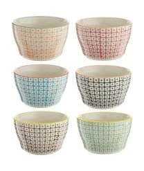 Bloomingville Schälchen Carla Mit Kleinem Muster, 6er-Set