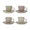 Bloomingville Espressotassen Mit Untertassen Karine Mit Kleinem Muster, 4 Stück 2 Bloomingville Espressotassen Mit Untertassen Karine Mit Kleinem Muster, 4 Stück -Bloomingville sales 1692481