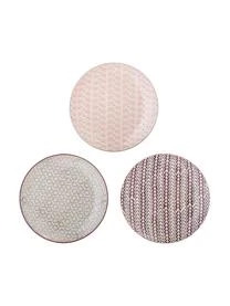 Bloomingville Hangefertigte Frühstücksteller Maya Mit Verspieltem Muster, 3er-Set 3 Bloomingville Hangefertigte Frühstücksteller Maya Mit Verspieltem Muster, 3er-Set