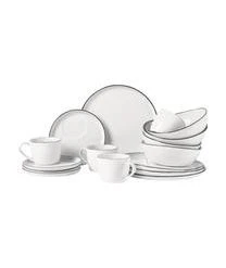 Broste Copenhagen Handgemachtes Frühstücks-Set Salt Aus Porzellan, 4 Personen (16-tlg.)
