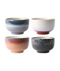 HKliving Handgemachte Schälchen 70's, 4er-Set