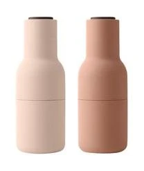 Menu Designer Salz- & Pfeffermühle Bottle Grinder Mit Walnussholzdeckel, 2er-Set