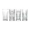 RCR Kristall-Longdrinkgläser Bichiera Mit Relief, 4er-Set