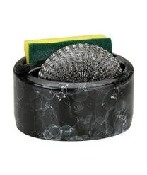 Andrea House Schwammhalter Bubble In Marmor-Optik, 3er-Set