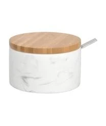 Andrea House Keramik Zuckerdose Kalina Mit Löffel Und Bambusdeckel