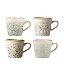 HKliving Handgemachte Tassen 70's, 4 Stück