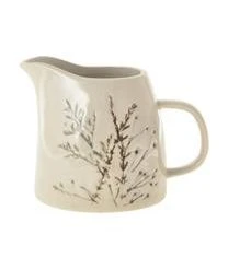 Bloomingville Handgemachtes Milchkännchen Bea Mit Gräser-Motiv