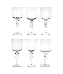 Bitossi Home Mundgeblasene Weingläser Diseguale In Unterschiedlichen Formen, 6 Stück