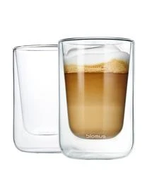 Blomus Doppelwandige Glas-Kaffeebecher Nero, 2 Stück 3 Blomus Doppelwandige Glas-Kaffeebecher Nero, 2 Stück