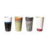 HKliving Handgemachte Becher 70's, 4 Stück -Bloomingville sales 1693851