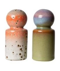 HKliving Handgemachter Salz- Und Pfefferstreuer 70's, 2er-Set