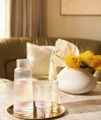 ICONS By Westwing Collection Wasserkaraffe Minna Von Guglielmo Scilla Mit Irisierender Oberfläche Und Rillenrelief, 1.1 L -Bloomingville sales 1699824