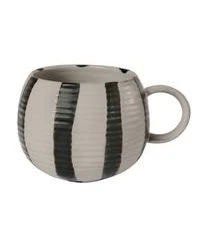 Bloomingville Handgemachte XL-Tasse Serina Gestreift