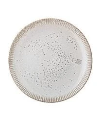 Bloomingville Handgemachte Speiseteller Thea Mit Reaktiver Glasur Und Rillenrelief, 4 Stück