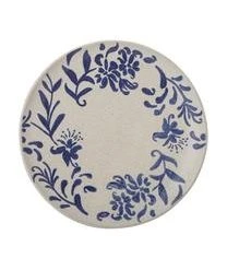 Bloomingville Handbemalte Speiseteller Petunia Mit Blumenmuster, 6 Stück